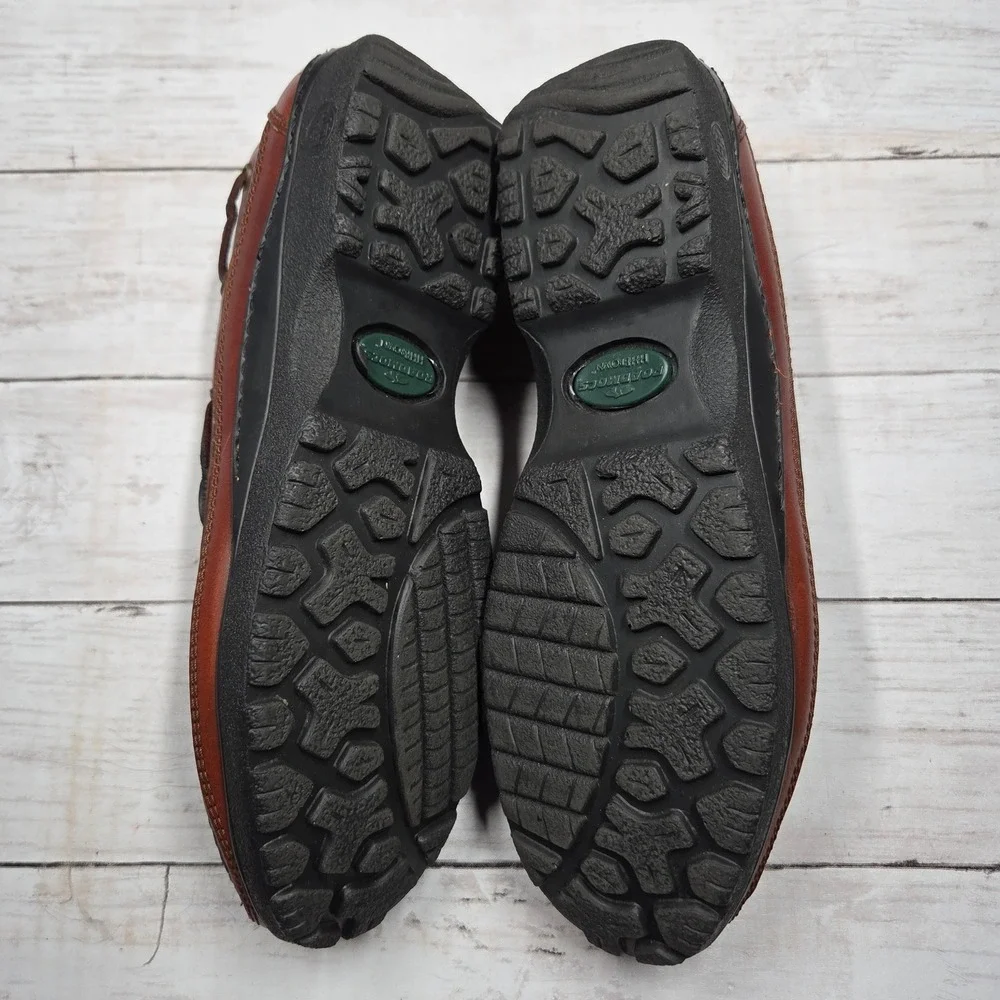 HH Brown Boat Shoes Loafers Mens 9.5 M Brown Leather Lug Sole 5705